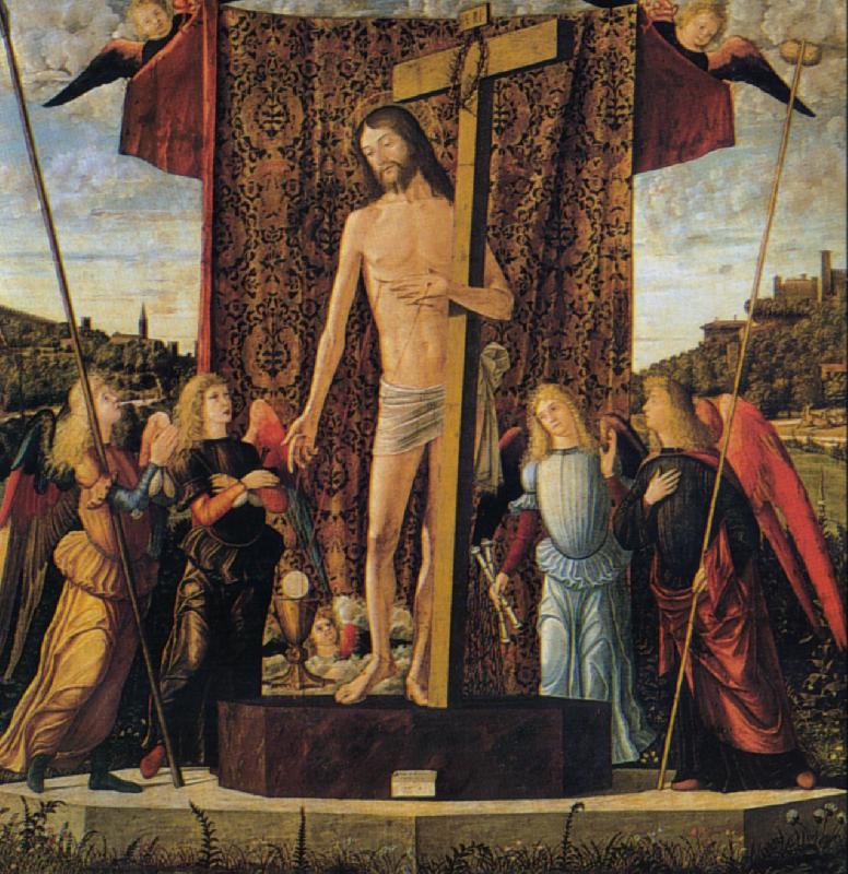 Vittore Carpaccio Christ between Four Angels Spain oil painting art
